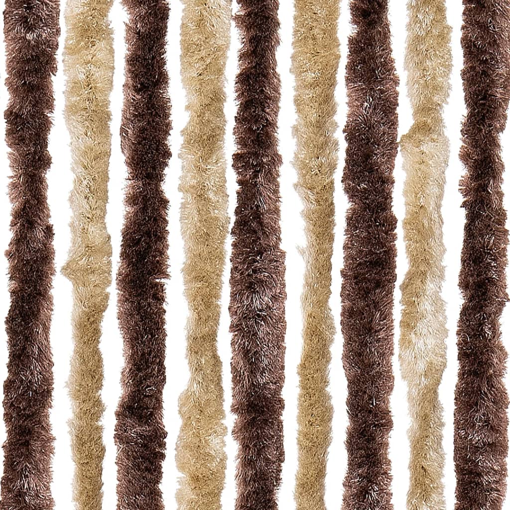 vidaXL Insektenschutz-Vorhang Beige und Hellbraun 56x185 cm Chenille