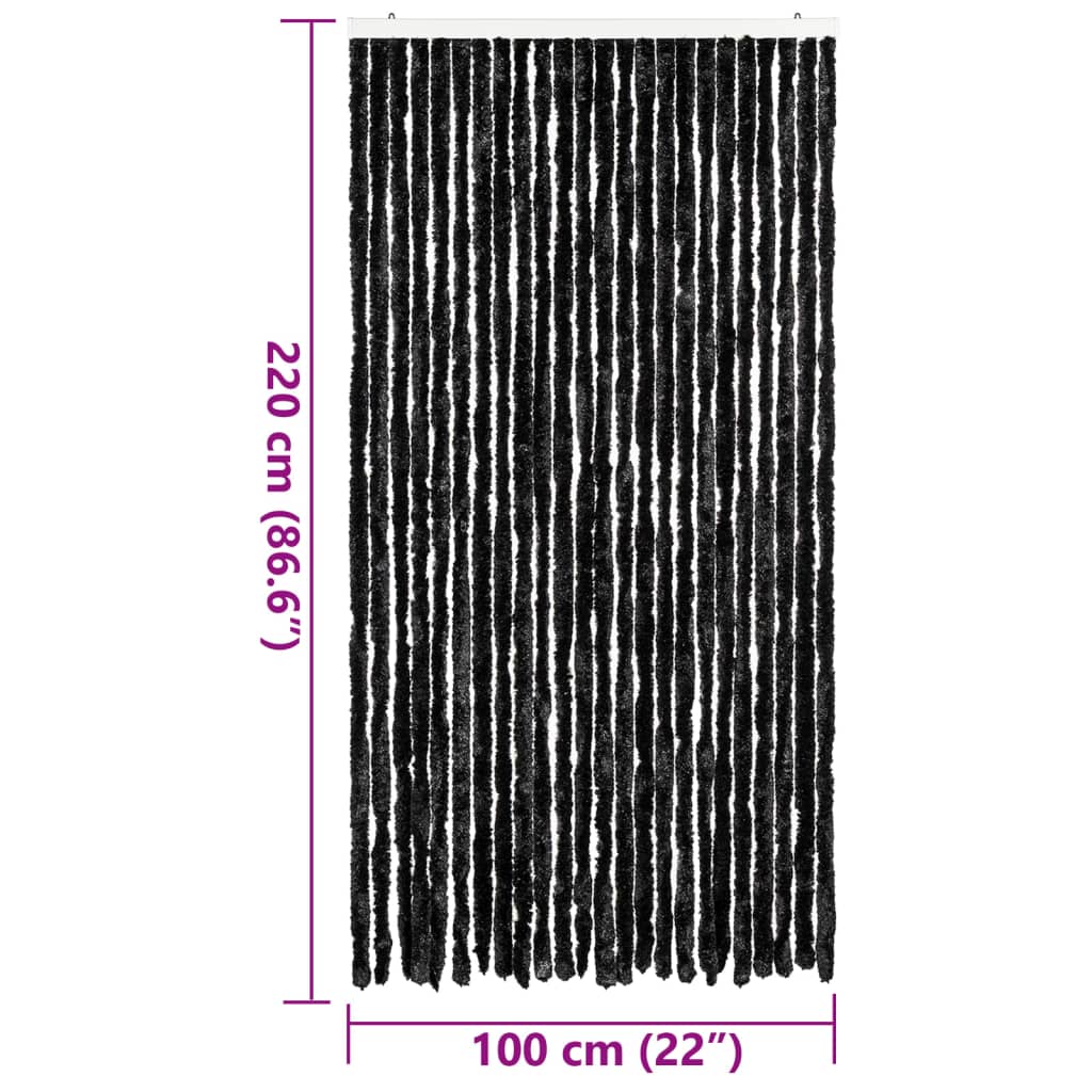 vidaXL Insektenschutz-Vorhang Anthrazit 100x220 cm Chenille