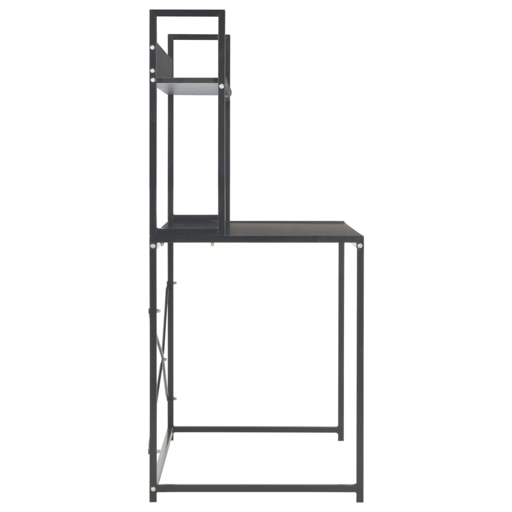 vidaXL Computertisch Schwarz 120×60×138 cm