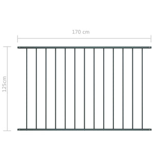 vidaXL Zaunfeld Pulverbeschichteter Stahl 1,7 x 1,25 m Anthrazit