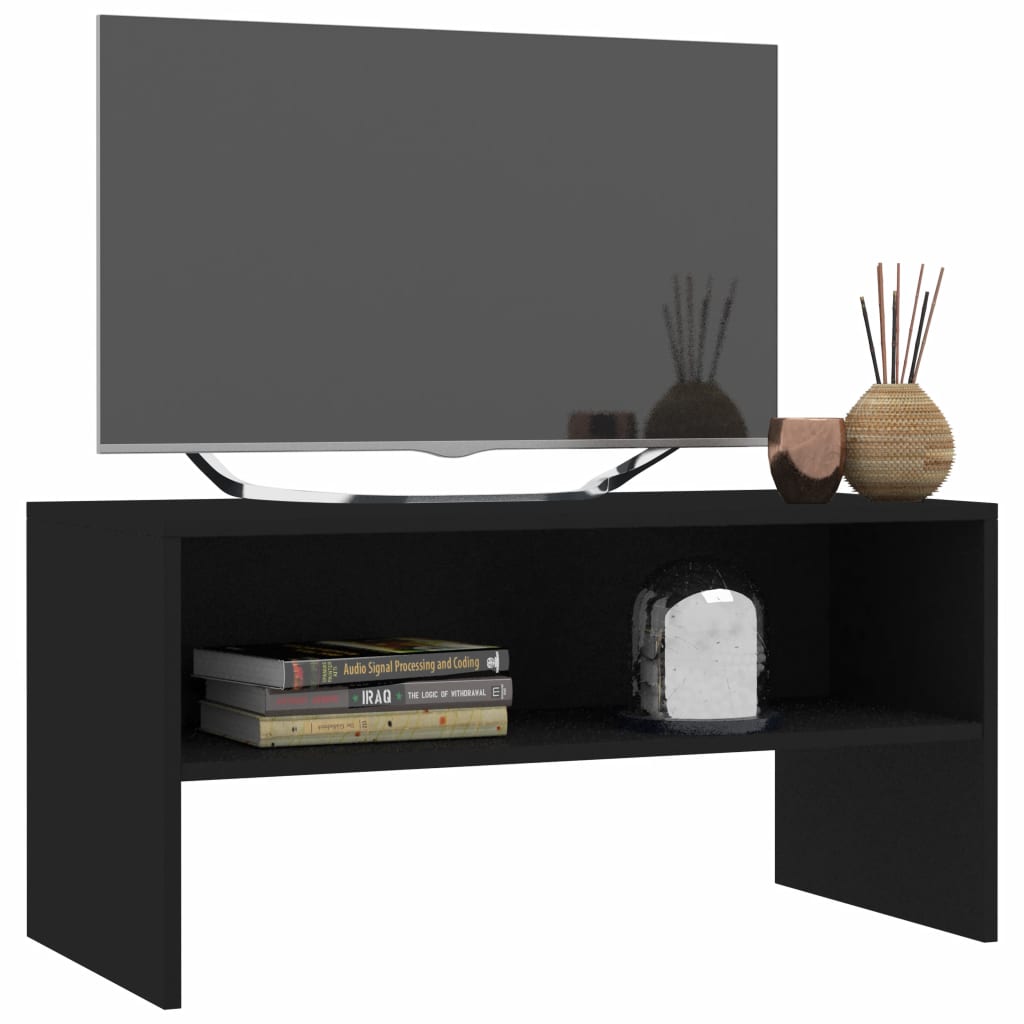 TV-Schrank Schwarz 80x40x40 cm Holzwerkstoff Stilecasa