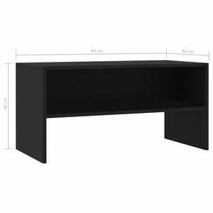 TV-Schrank Schwarz 80x40x40 cm Holzwerkstoff Stilecasa