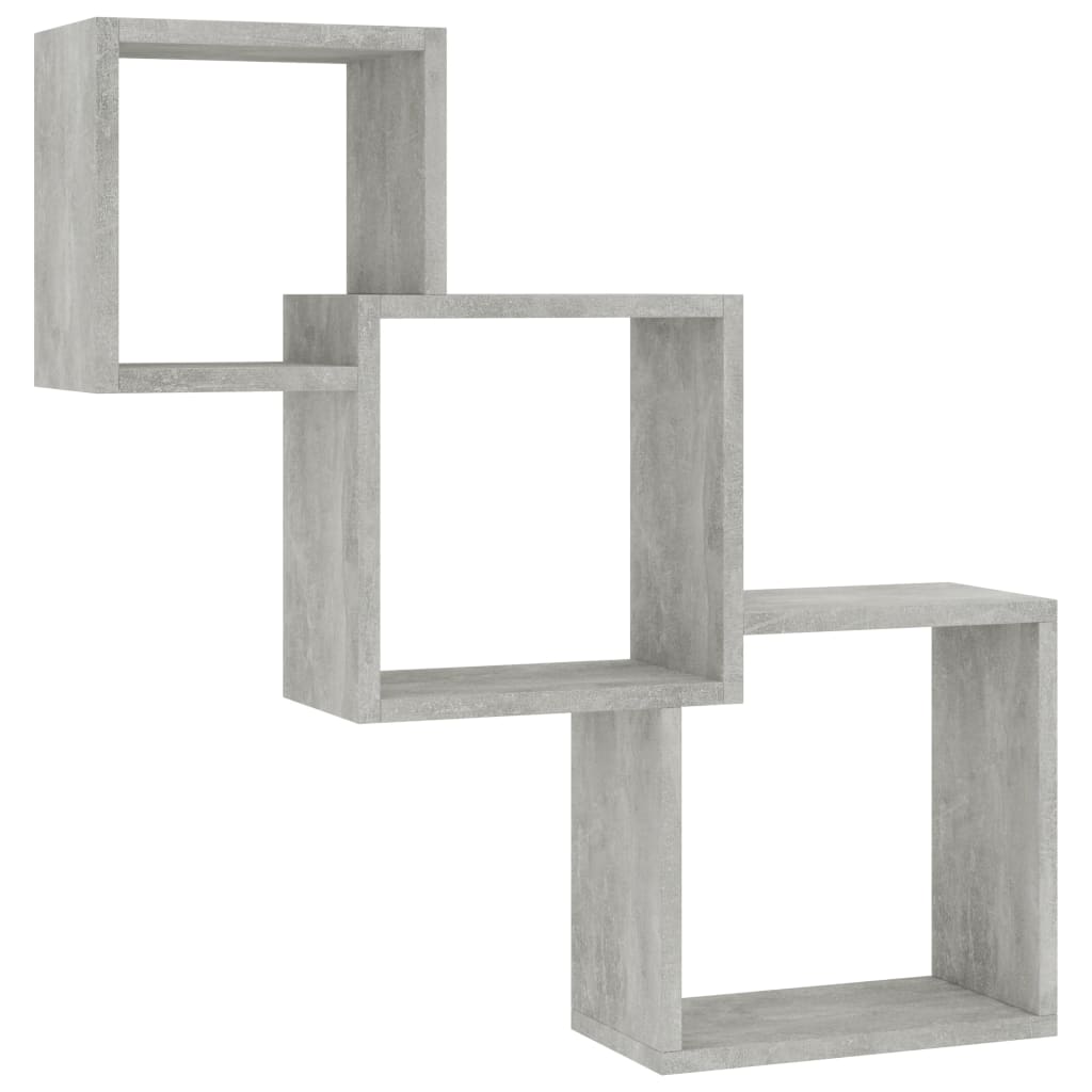 vidaXL Cube Wandregale Betongrau 84,5x15x27 cm Holzwerkstoff