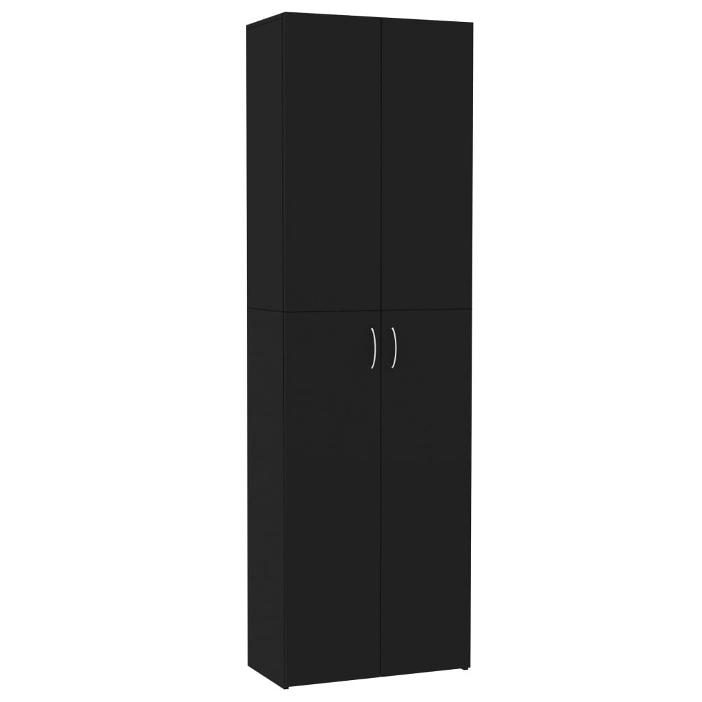 vidaXL Büroschrank Schwarz 60x32x190 cm Holzwerkstoff