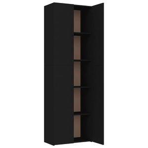 vidaXL Büroschrank Schwarz 60x32x190 cm Holzwerkstoff