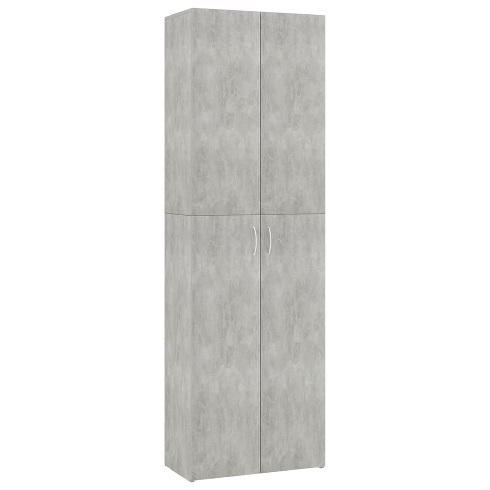 Büroschrank Betongrau 60x32x190 cm Holzwerkstoff Stilecasa