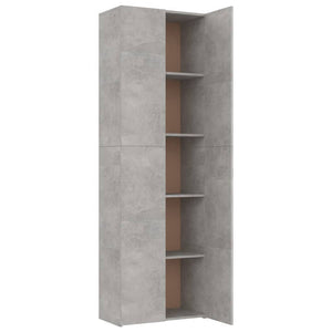 Büroschrank Betongrau 60x32x190 cm Holzwerkstoff Stilecasa