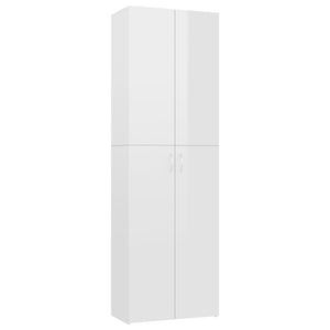 Büroschrank Hochglanz-Weiß 60x32x190 cm Holzwerkstoff Stilecasa