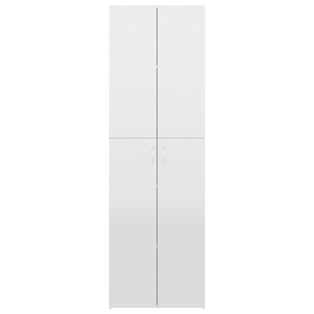 Büroschrank Hochglanz-Weiß 60x32x190 cm Holzwerkstoff Stilecasa