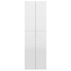 Büroschrank Hochglanz-Weiß 60x32x190 cm Holzwerkstoff Stilecasa