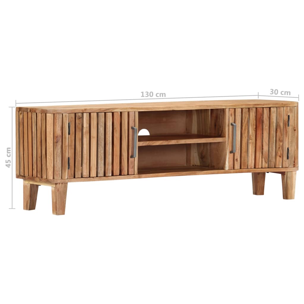 vidaXL TV-Schrank 130 x 30 x 45 cm Akazie Massivholz