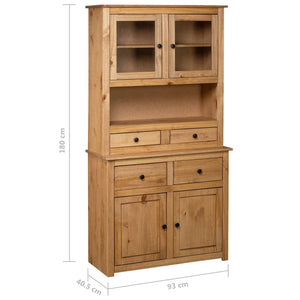 vidaXL Highboard 93x40,5x180 cm Kiefernholz Panama