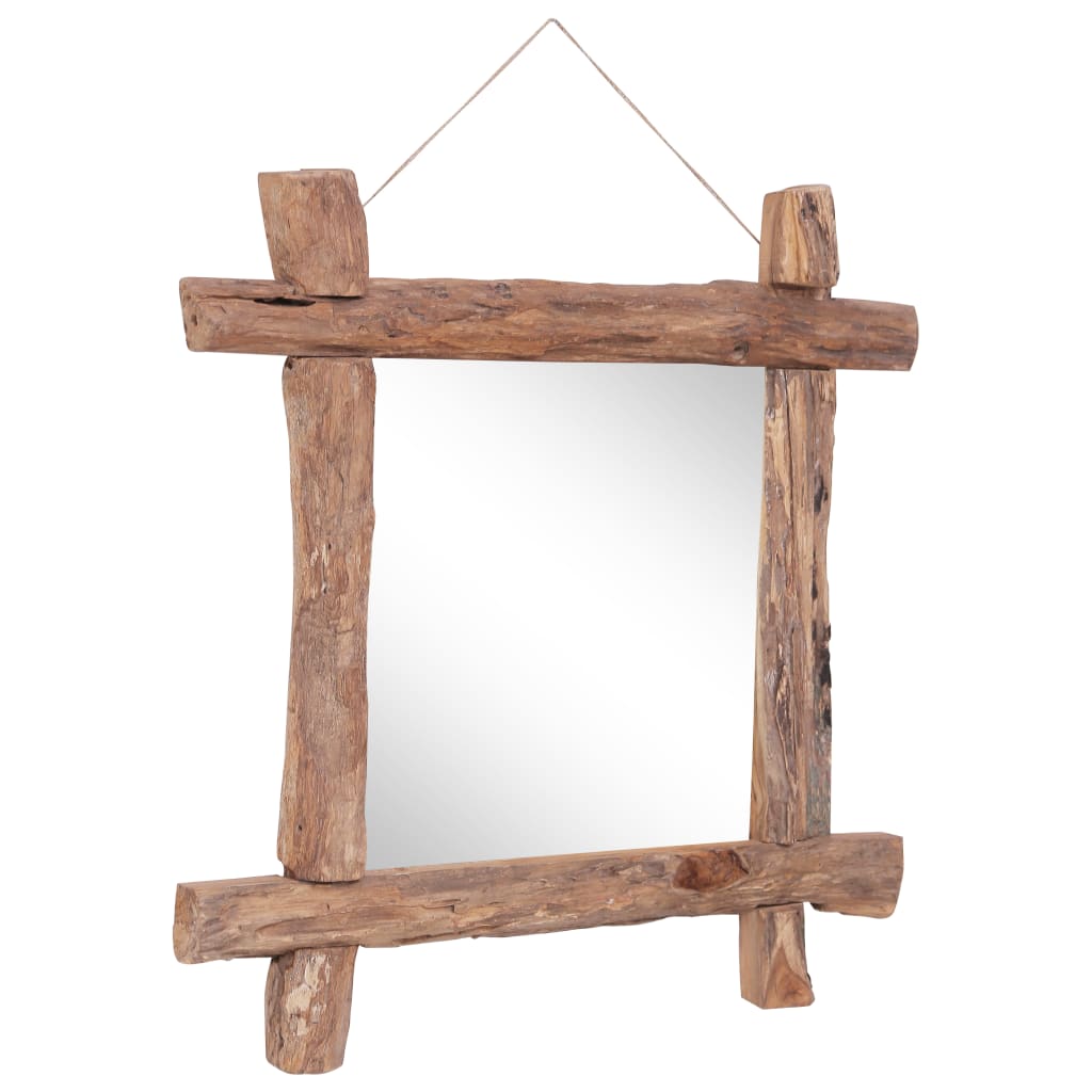 Holzspiegel Natur 70x70 cm Altholz Massiv