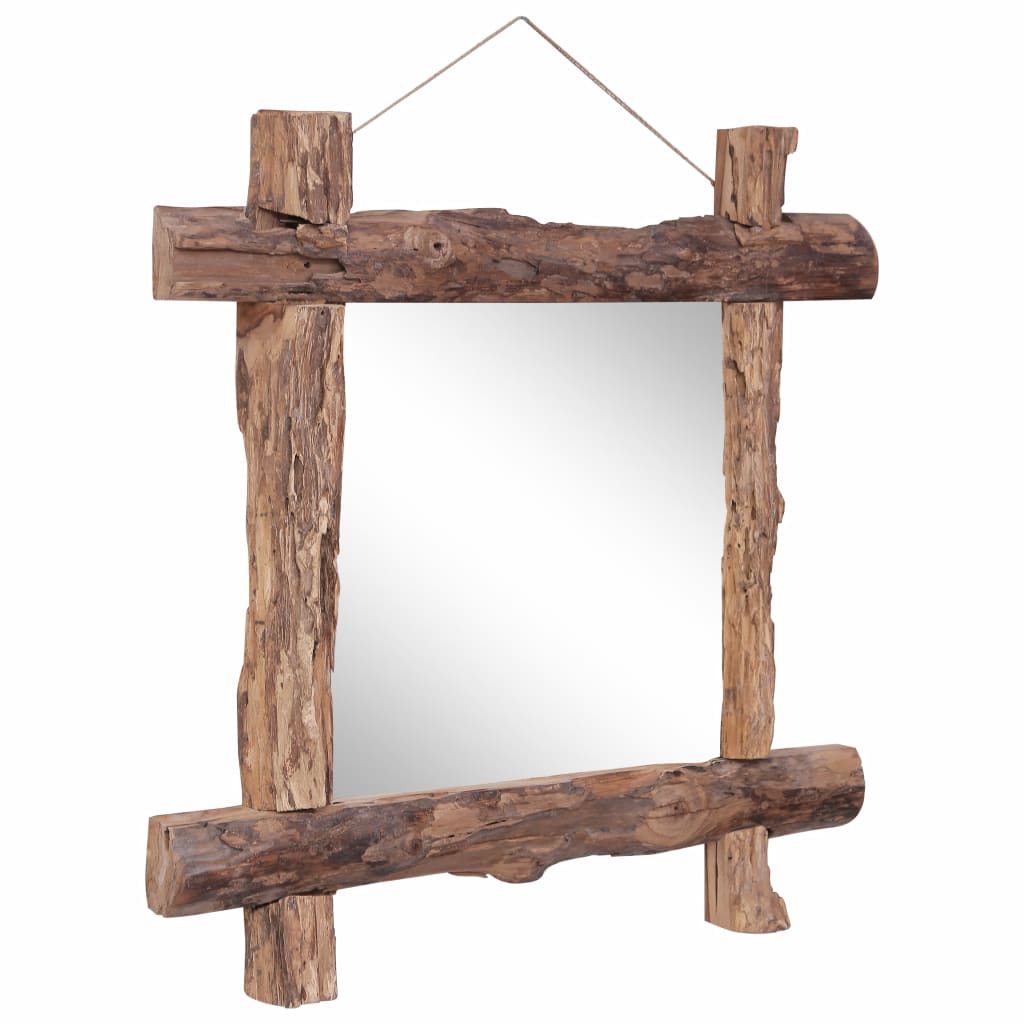 Holzspiegel Natur 70x70 cm Altholz Massiv