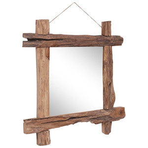 Holzspiegel Natur 70x70 cm Altholz Massiv