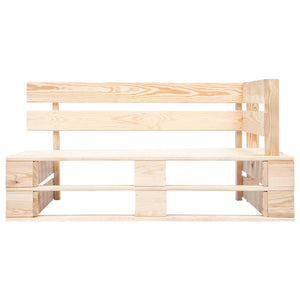 vidaXL Outdoor-Eckbank Paletten Holz