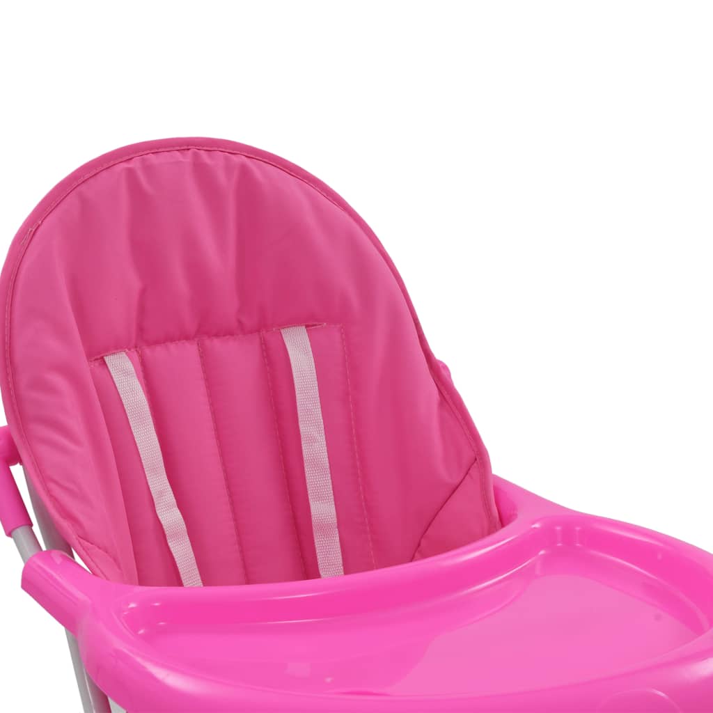 Baby-Hochstuhl Rosa und Weiß