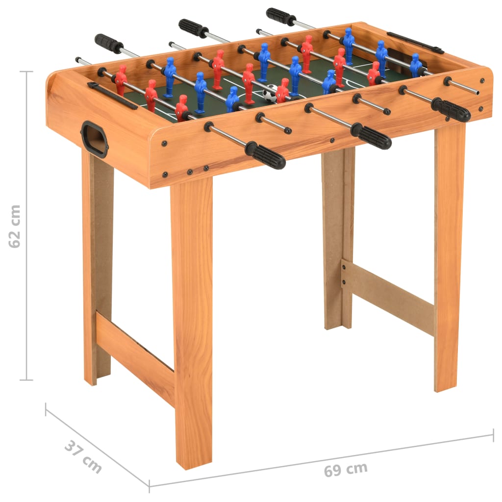 Mini-Kickertisch 69×37×62 cm Ahorn Stilecasa