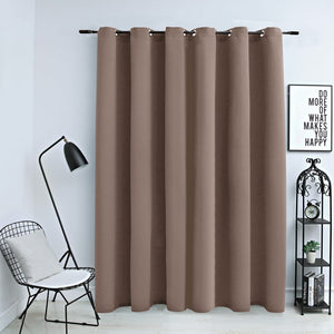 vidaXL Verdunkelungsvorhang mit Metallösen Taupe 290 x 245 cm