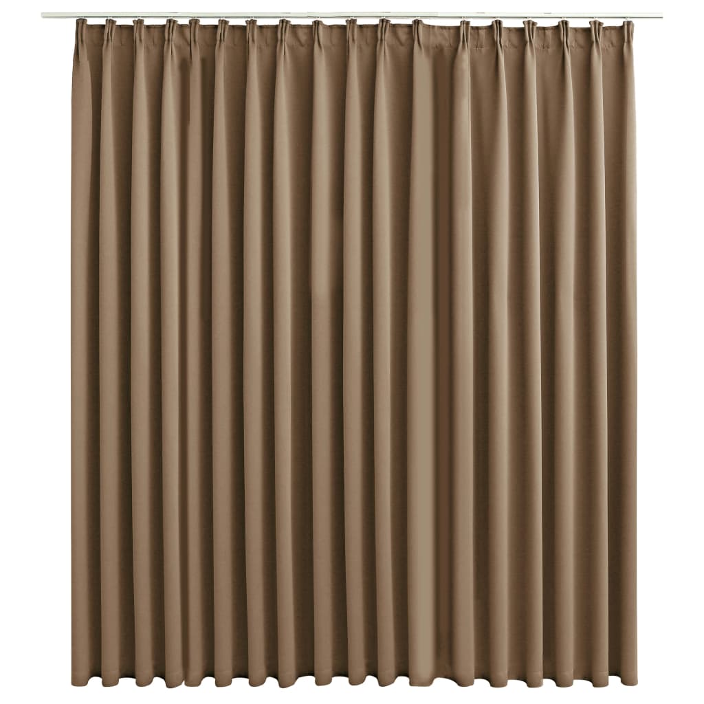 Verdunkelungsvorhang mit Haken Taupe 290 x 245 cm Stilecasa