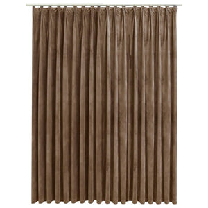 Verdunkelungsvorhang mit Haken Samt Beige 290 x 245 cm Stilecasa