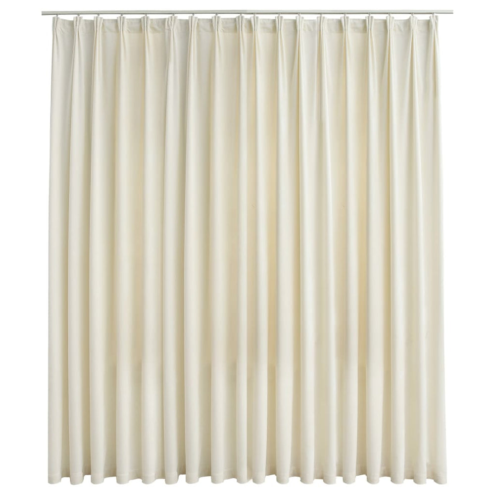 Verdunkelungsvorhang mit Haken Samt Creme 290 x 245 cm Stilecasa