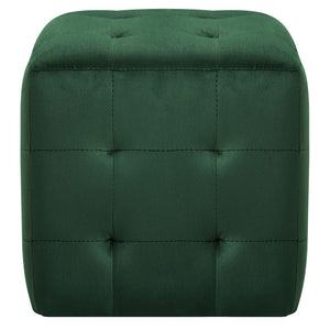 vidaXL Pouf 2 Stk. Grün 30x30x30 cm Samtstoff