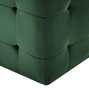 vidaXL Pouf 2 Stk. Grün 30x30x30 cm Samtstoff