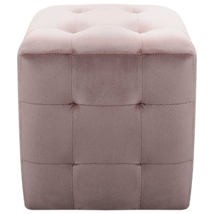 vidaXL Pouf 2 Stk. Rosa 30x30x30 cm Samtstoff