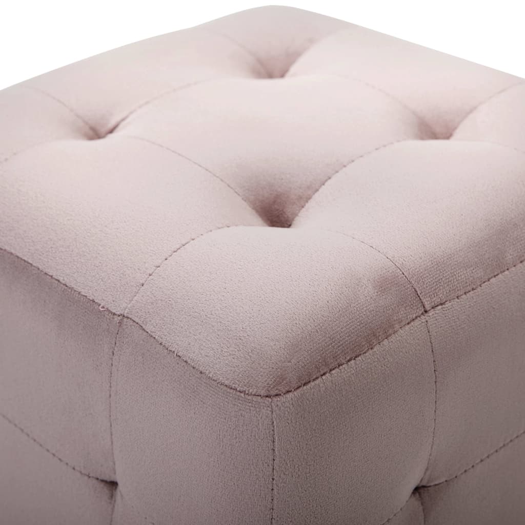 vidaXL Pouf 2 Stk. Rosa 30x30x30 cm Samtstoff