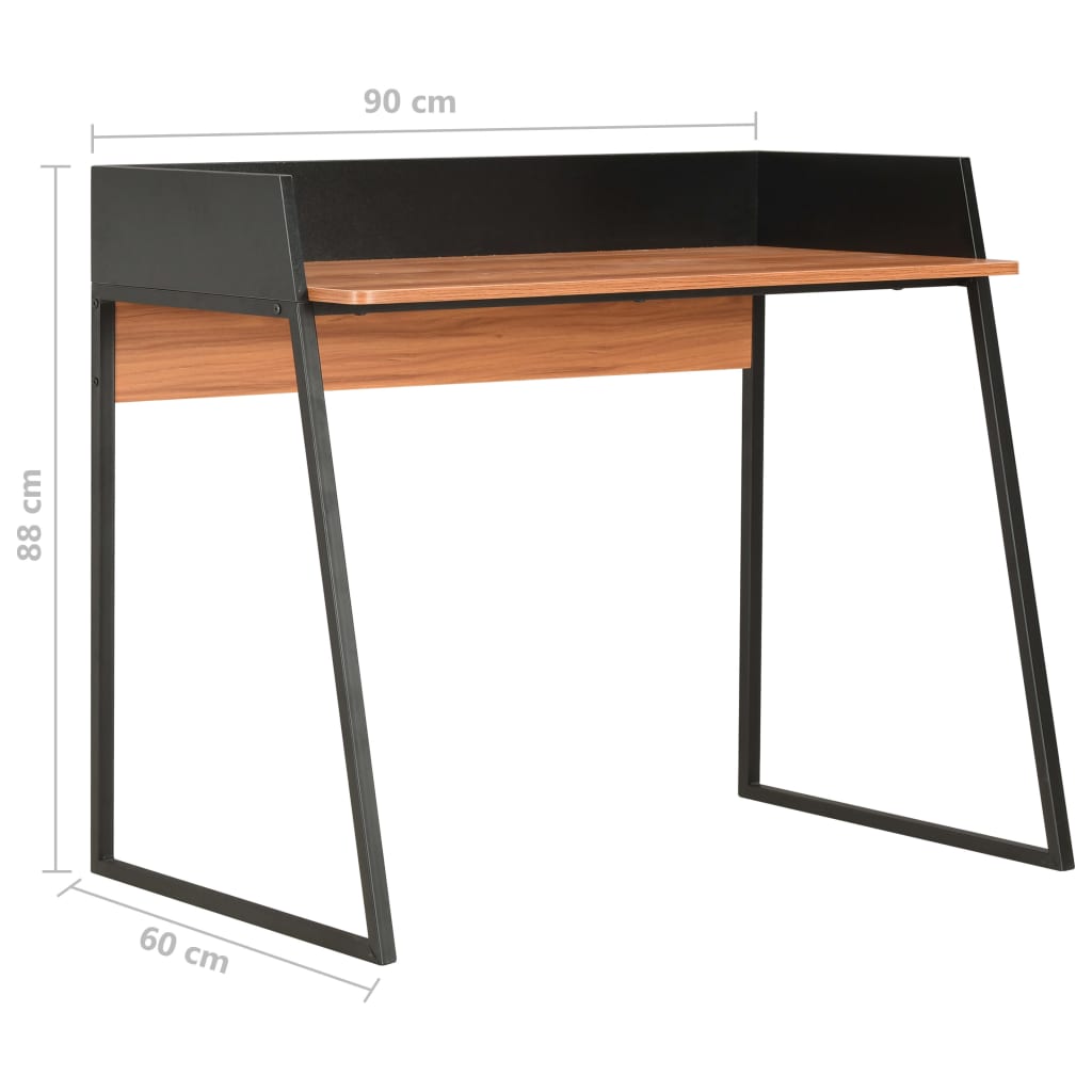 vidaXL Schreibtisch Schwarz und Braun 90x60x88 cm