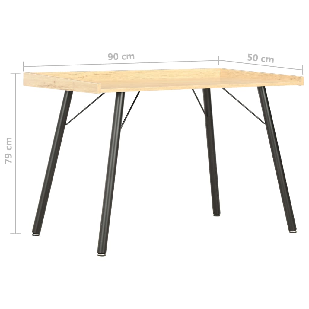 Schreibtisch Eiche 90×50×79 cm Stilecasa