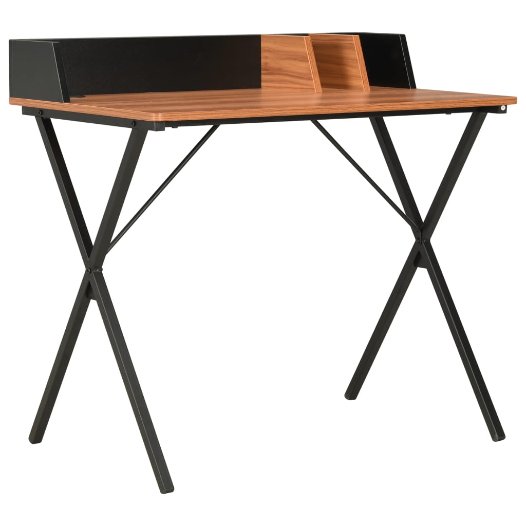 vidaXL Schreibtisch Schwarz und Braun 80x50x84 cm