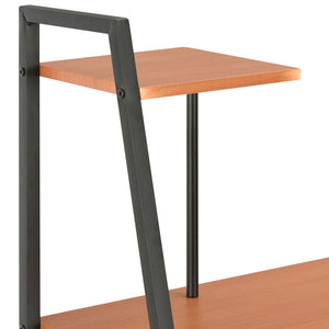 Schreibtisch mit Regaleinheit Schwarz und Eiche 102×50×117 cm Stilecasa