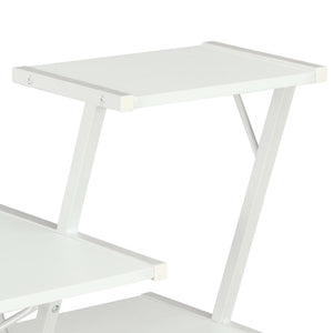 vidaXL Schreibtisch mit Regal Weiß 116×50×93 cm