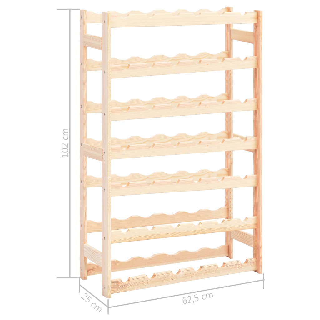 vidaXL Weinregal für 42 Flaschen Kiefernholz