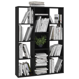 Raumteiler/Bücherregal Schwarz 100x24x140 cm Holzwerkstoff Stilecasa