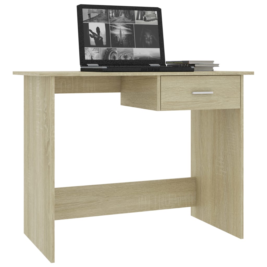 Schreibtisch Sonoma-Eiche 100x50x76 cm Holzwerkstoff Stilecasa