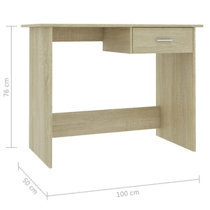 Schreibtisch Sonoma-Eiche 100x50x76 cm Holzwerkstoff Stilecasa