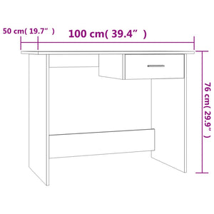 Schreibtisch Sonoma-Eiche 100x50x76 cm Holzwerkstoff Stilecasa