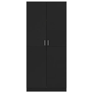 Kleiderschrank Schwarz 80x52x180 cm Holzwerkstoff