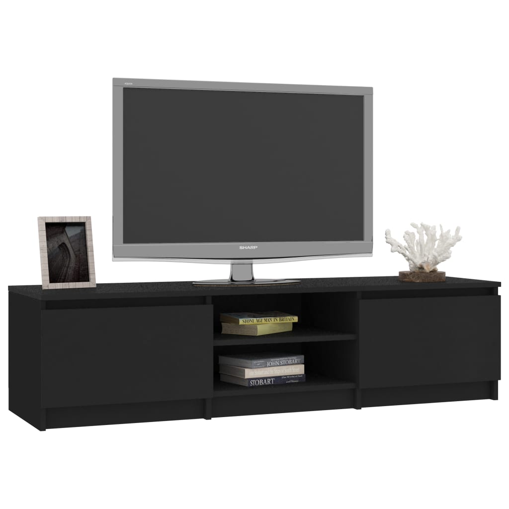 TV-Schrank Schwarz 140x40x35,5 cm Holzwerkstoff