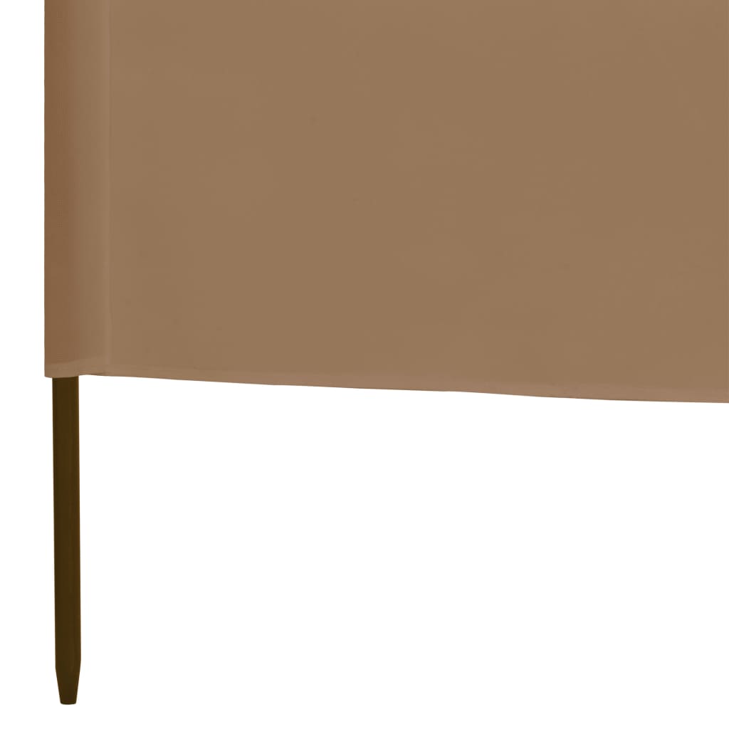 vidaXL 3-teiliges Windschutzgewebe 400 x 80 cm Taupe