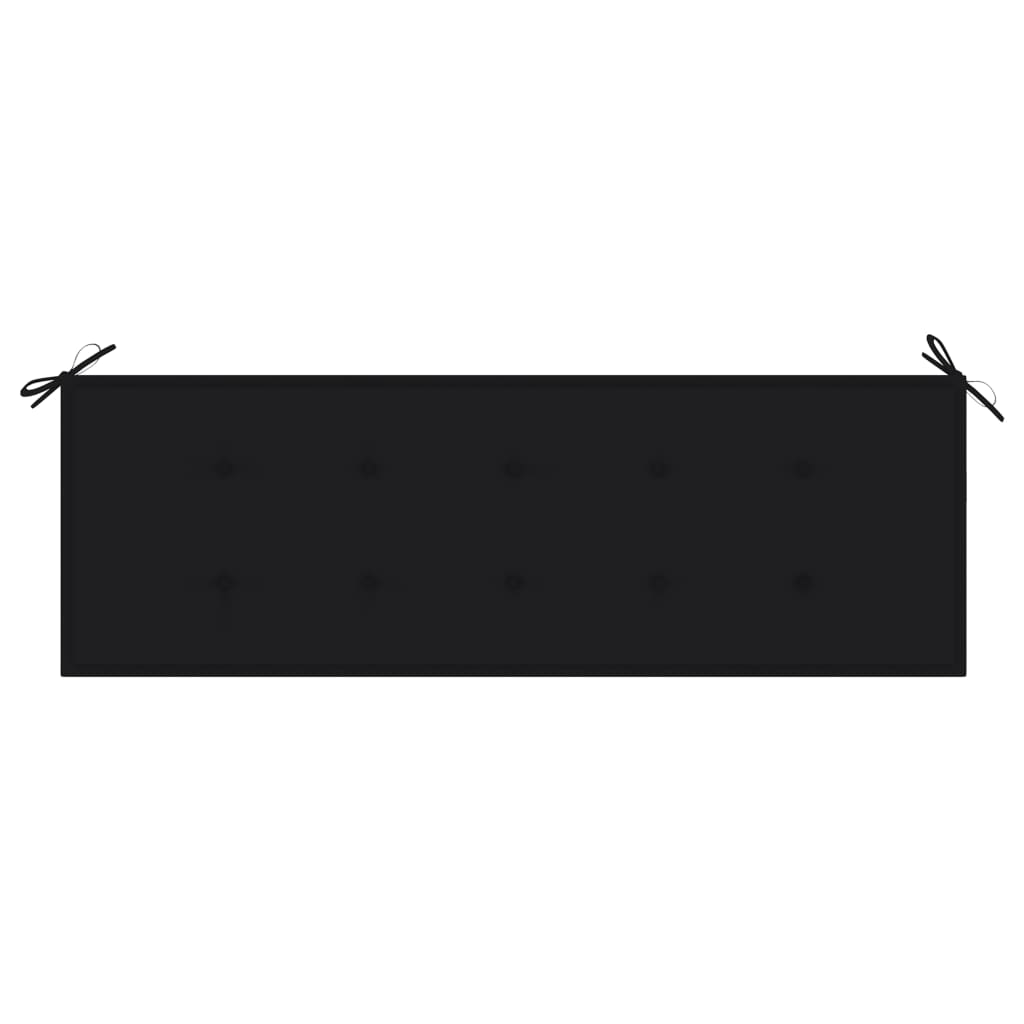 vidaXL Gartenbank-Auflage Schwarz 150x50x3 cm Oxford-Gewebe