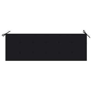 vidaXL Gartenbank-Auflage Schwarz 150x50x3 cm Oxford-Gewebe