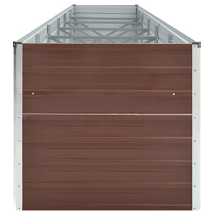 Garten-Hochbeet Verzinkter Stahl 480x80x45 cm Braun Stilecasa