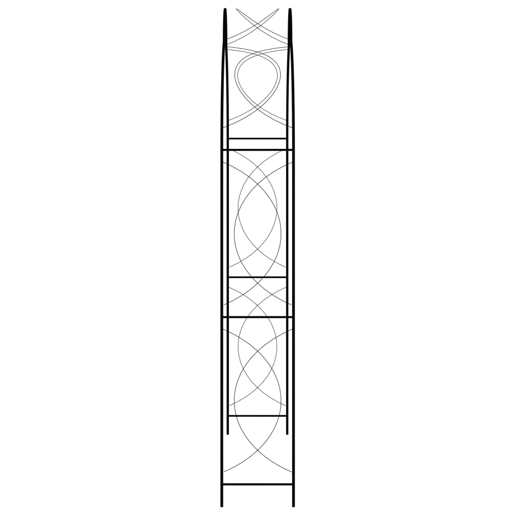 Rosenbogen Schwarz 150 x 34 x 240 cm Eisen Stilecasa