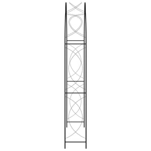 Rosenbogen Schwarz 150 x 34 x 240 cm Eisen Stilecasa