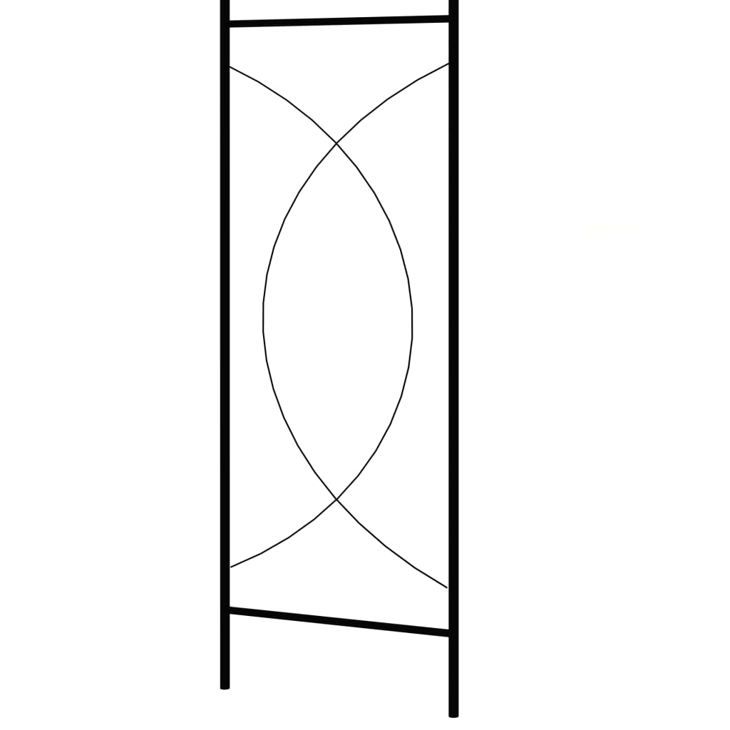 Rosenbogen Schwarz 150 x 34 x 240 cm Eisen Stilecasa