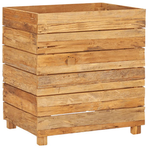 Hochbeet 50x40x55 cm Teak Altholz und Stahl